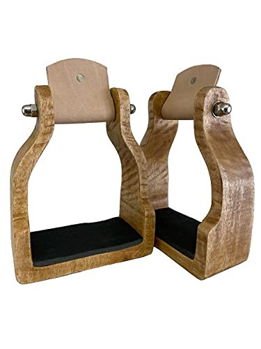 Showman Wooden Stirrups w/ Rubber Grip Foot Pad