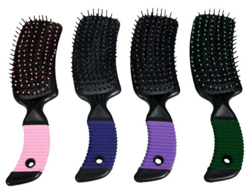 Showman Mane & Tail Brush w/ Rubber Grip Handle