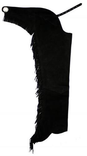 Western Black Suede Leather Rodeo/Show Chaps