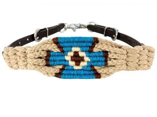 Showman Tan Wool Blend Multi-Strand String Wither Strap w/ Aztec Design