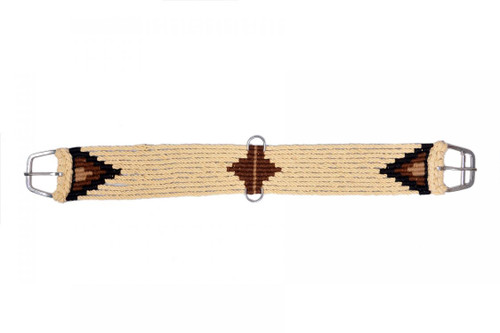 Showman Cream Cotton Blend String Girth w/ Southwest Design