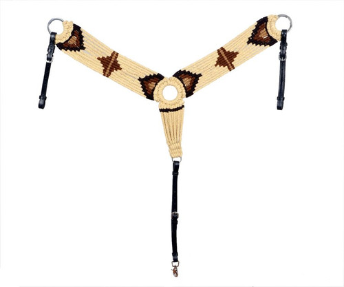 Showman Cream Cotton Blend Multi-Strand Southwest Design Breast Collar 