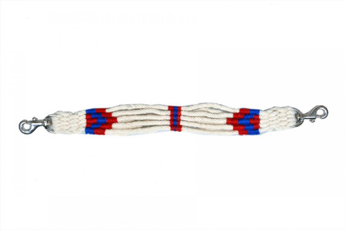 Showman White Mohair Wool Multi-Strand Southwest Design Wither Strap