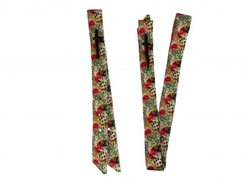 Showman Cheetah & Floral Print Nylon Tie Strap & Off Billet Set