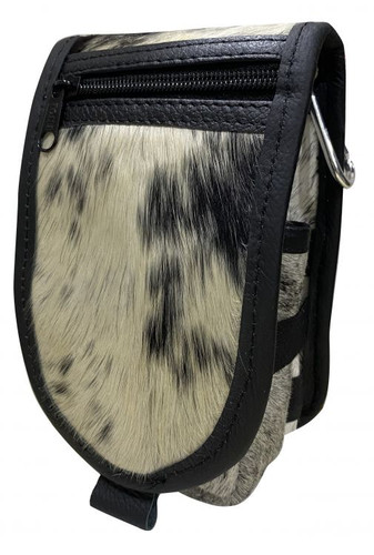 Showman Black & White Hair-On Cowhide Cell Phone/Accessory Case