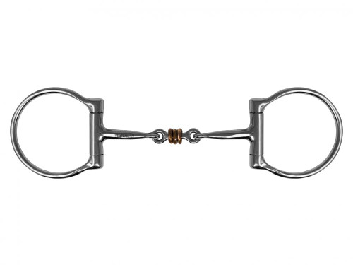 Showman Western D-Ring Bit w/ Dogbone Mouth & Copper Rings