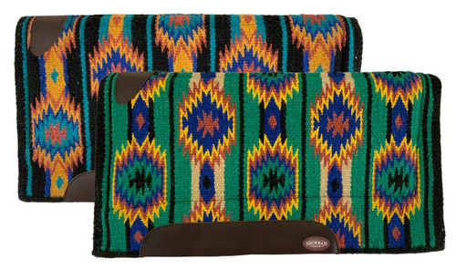 Showman 36" x 34" Navajo Design New Zealand Wool Top Saddle Pad w/ Memory Felt Bottom