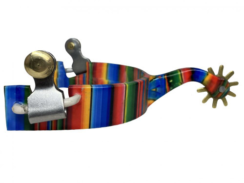 Showman Serape Print Stainless Steel Spurs