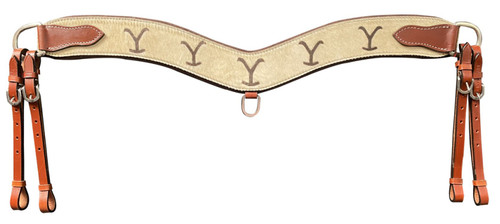 Showman "Y" Branded Cowhide Leather Tripping Collar