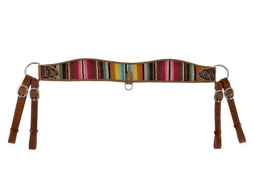 Showman Leather Tripping Collar w/ Serape Blanket Inlay