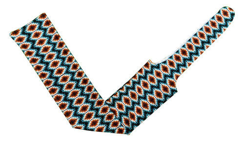 Showman Teal & Orange Aztec Slip-On Tail Bag