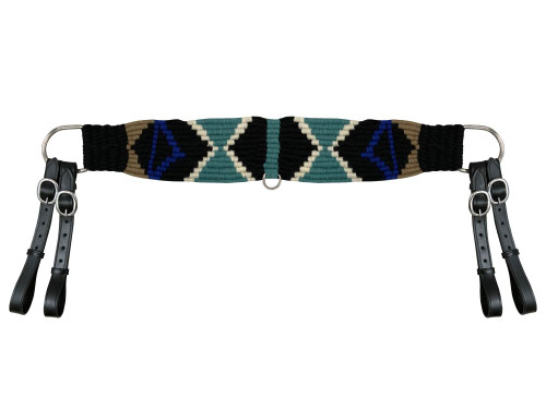 Showman Black Mohair Wool Multi-Strand Southwest Design Tripping Collar
