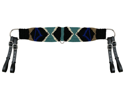 Showman Black Mohair Wool Multi-Strand Southwest Design Tripping Collar