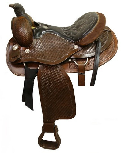 16" Buffalo Pleasure Saddle W/ Top Grain Leather Seat