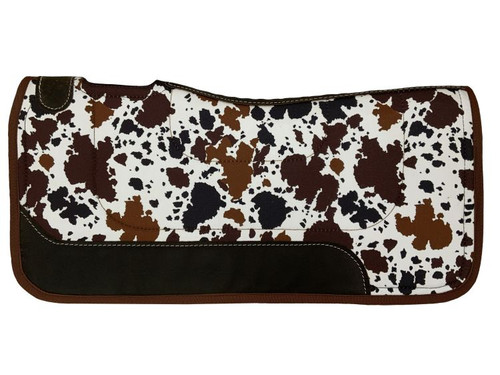 Showman 31" x 32" Nylon Cow Print Top Felt Bottom Saddle Pad