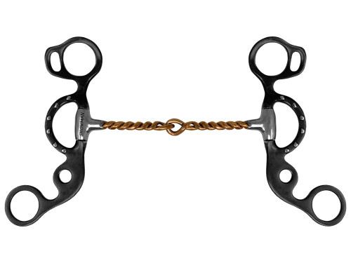 Showman Short Shank Twisted Copper Wire Snaffle Bit