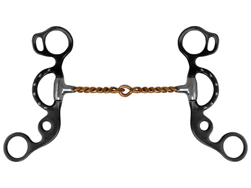 Showman Short Shank Twisted Copper Wire Snaffle Bit