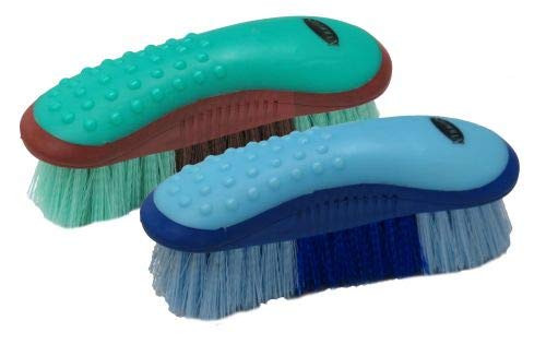 Showman Stiff Bristle Brush w/ Grip Dot Handle