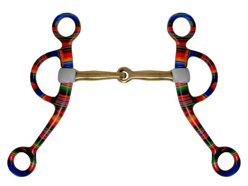 Showman Serape Print Copper Argentine Snaffle Bit