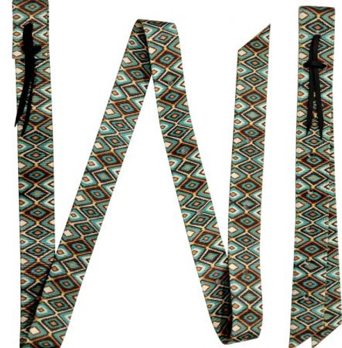 Showman Southwest Print Nylon Tie Strap & Off Billet Set