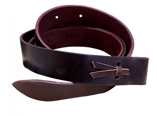 6' x 1 3/4" Burgundy Leather Latigo Tie Strap