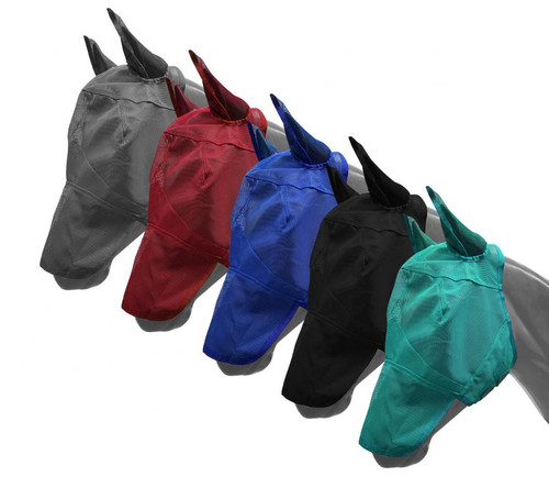 Showman Pony Long Nose Mesh Rip Resistant Fly Mask w/ Ears