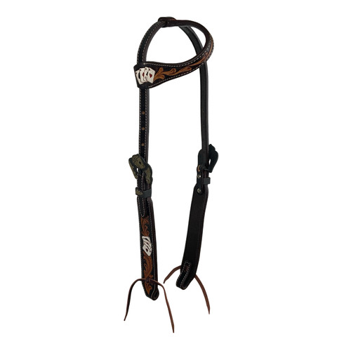 Showman "Four of a Kind" Single Ear Leather Headstall