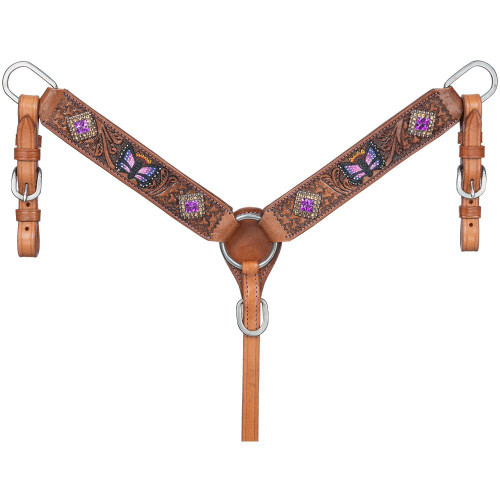 Tough1 Butterfly Mini Leather Breast Collar