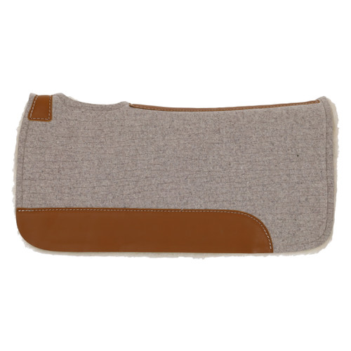 Showman 31" x 32" Grey Wool Top Felt Saddle Pad w/ Fleece Bottom