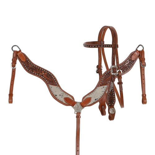 Showman Cowpoke Classic Browband Headstall & Breast Collar Set
