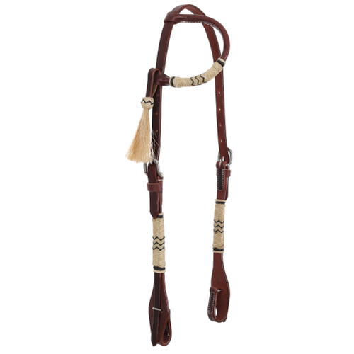 Showman Argentina Cow Leather Classic Rawhide Single Ear Headstall
