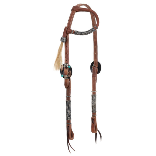 Showman Argentina Cow Leather Smoky Rawhide Single Ear Headstall