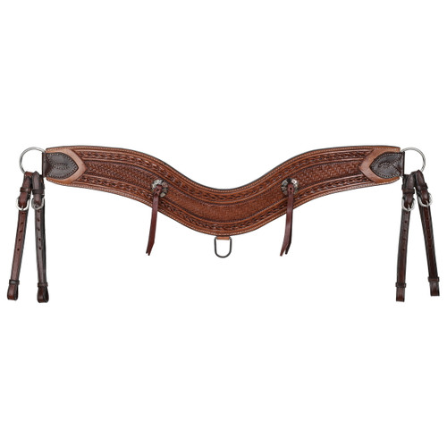 Showman Golden Bamboo Leather Tripping Collar