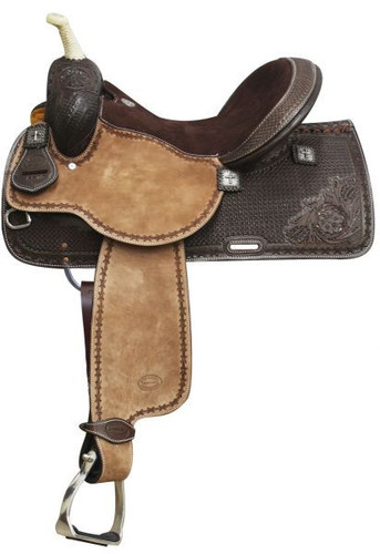 15", 16" Showman Argentina Cow Leather Barrel Style Saddle 15", 16" Showman Argentina Cow Leather Barrel Style Saddle