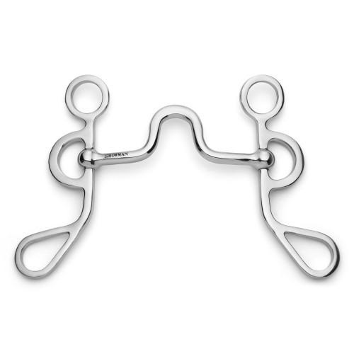 Showman Argentine Shank Bit w/ U Flat Tongue Relief Showman Argentine Shank Bit w/ U Flat Tongue Relief