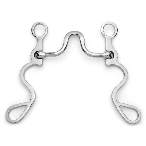 Showman Long S Shank Bit w/ U Flat Tongue Relief Showman Long S Shank Bit w/ U Flat Tongue Relief