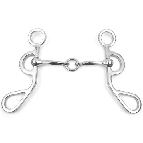 Showman Argentine Shank Bit w/ Jointed Slow Twist Life Saver