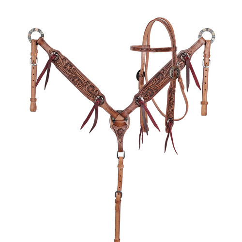Showman Petal Trail Browband Headstall & Breast Collar Set