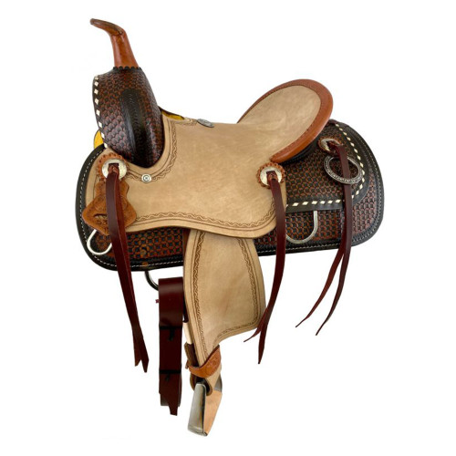 Double T Wild Oak Hard Seat Roping Style Saddle - 12 Inch