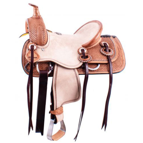 Double T Sandstone Range Roper Style Saddle - 12 Inch