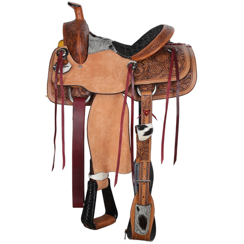 Double T Classic Stitch Cowpoke Roper Style Saddle - 14 Inch