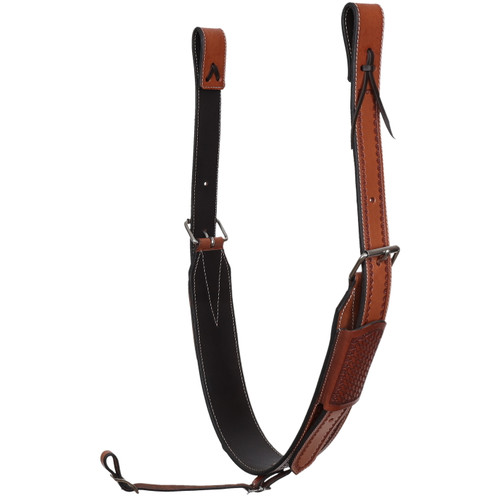 Showman Argentina Cow Leather Basket Tooled Backrigging - 3"