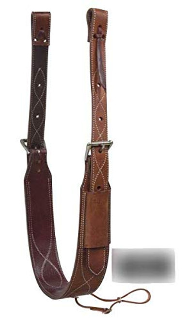 Showman 3" Wide Argentina Cow Leather Back Cinch w/ Roller Buckles