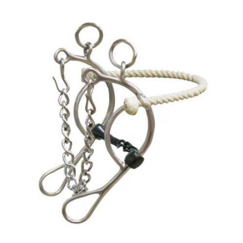 Showman Stainless Steel Rope Nose Gag Bit w/ Twisted Center Mouth
