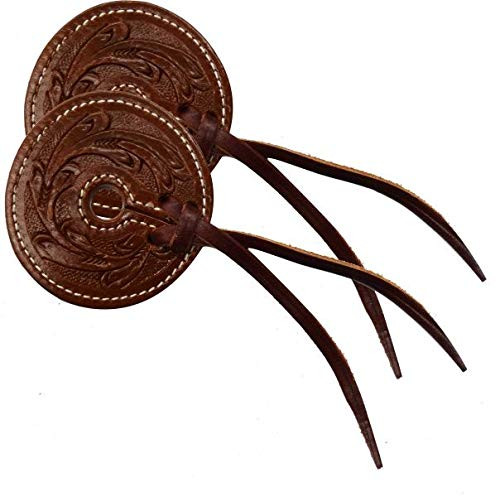 Floral Tooled Leather Bit Guards
