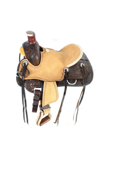 12" Double T Pony hard seat roper style saddle.