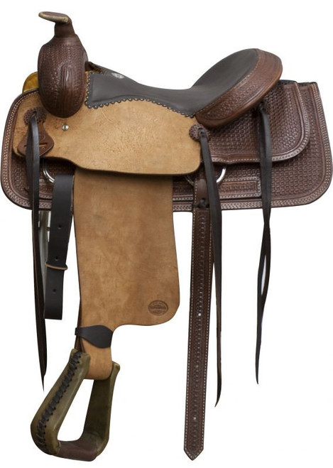 16" Blue River Top Grain Seat Roping Saddle