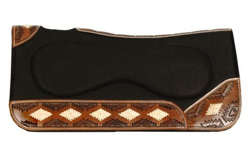 Showman 31" x 32" Contoured Built Up Felt Saddle Pad w/ Southwest Design
