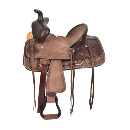 10" Double T Youth Hard Seat Bear Trap Style Saddle