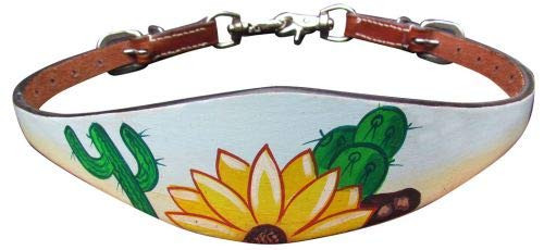 Showman Painted Wither Strap w/ Sunflower & Cactus Design